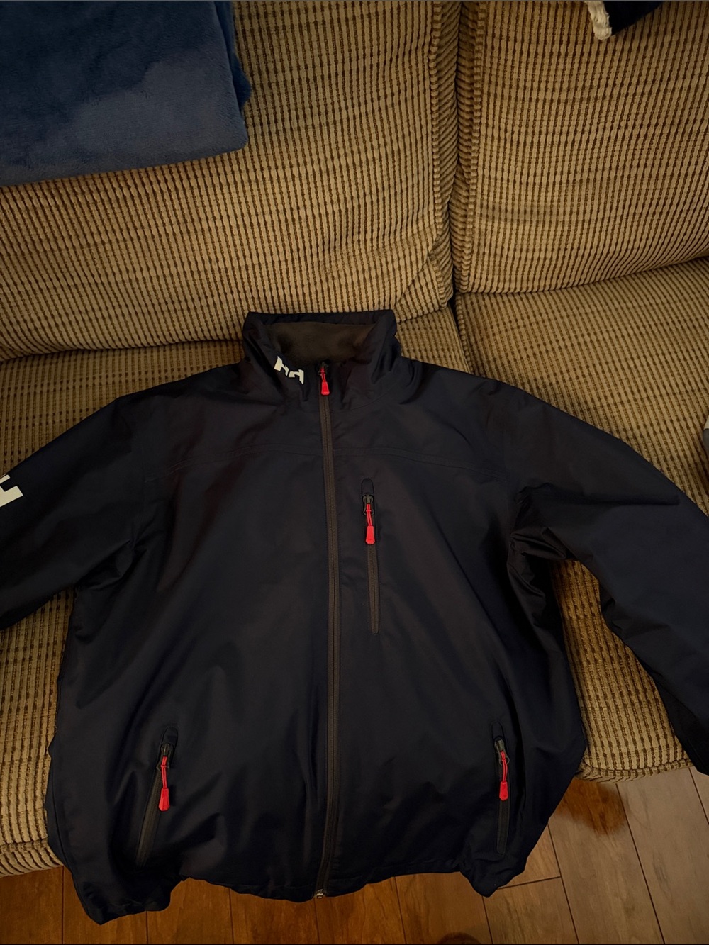 Men's Navy Helly Hansen Navy Softshell Jacket with Red Accents